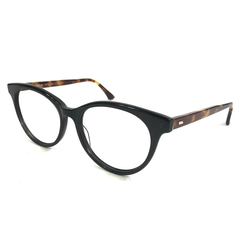 Masunaga Eyeglasses Frames 104 #39 Black Demi Shiny Black Tortoise 53-17-145